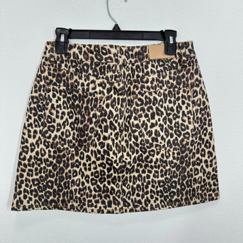 Rails Size 29 Denim Leopard Print Mini Skirt Casu… - image 5